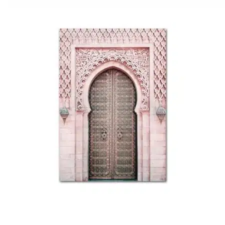 Tableau islamique qui représente une porte de mosquée
