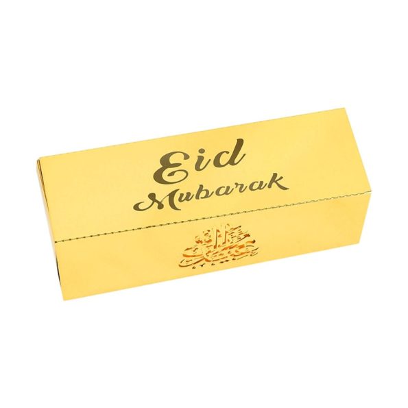 Boite longue dorée gateau Eid